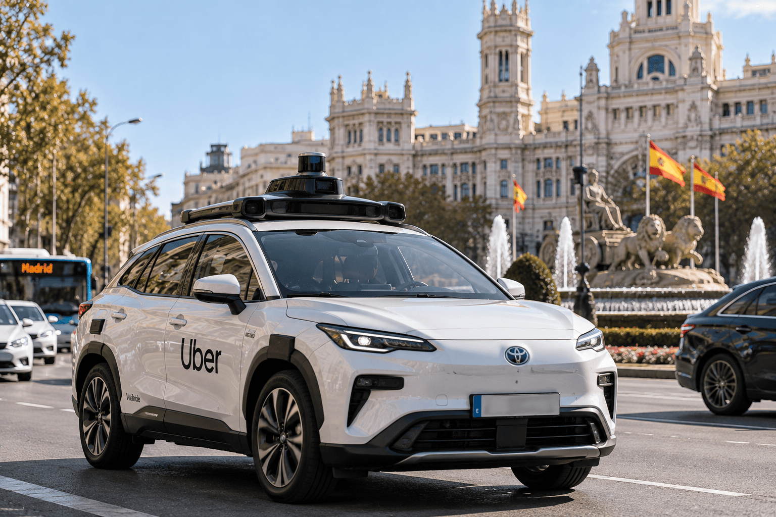 Espagne : Uber prépare ses premiers robotaxis à Madrid